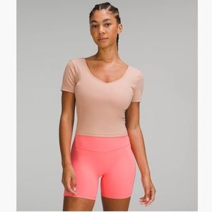 NWT LULULEMON ALIGN T-SHIRT PINK CLAY SIZE 4